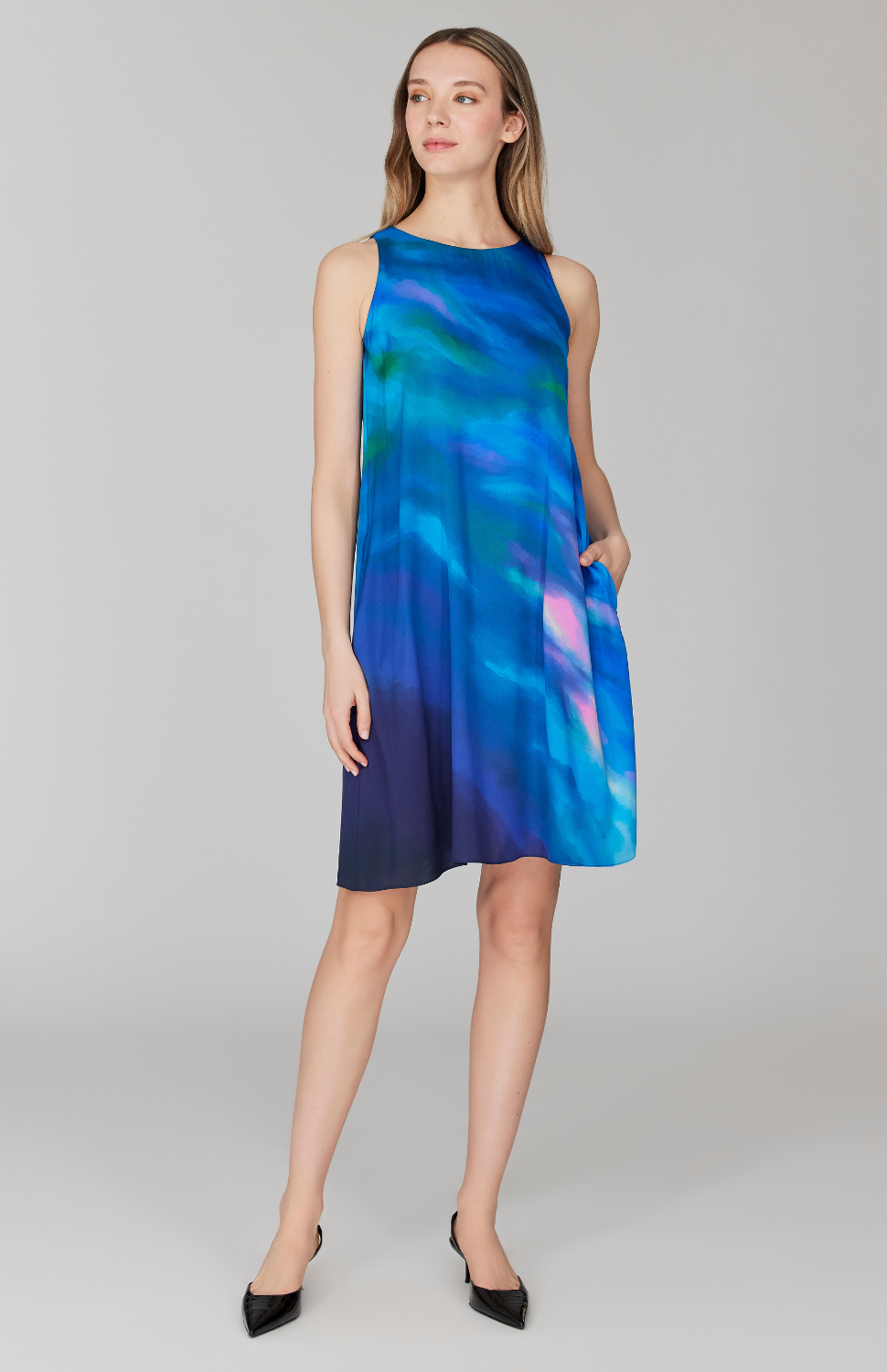 Mountainscape Short Trapeze Dress 16 / Multi MTS