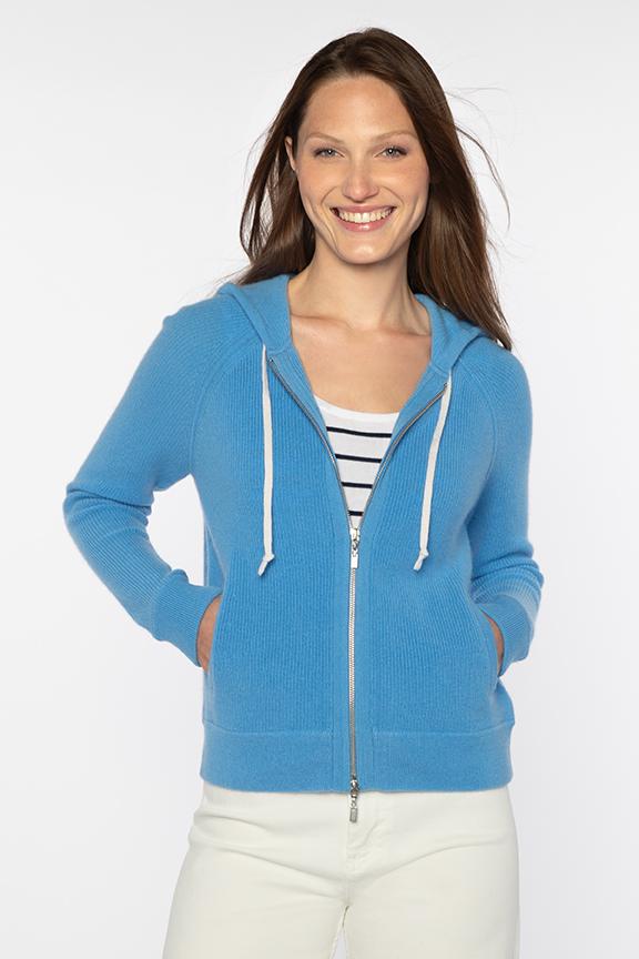 RIB ZIP HOODIE