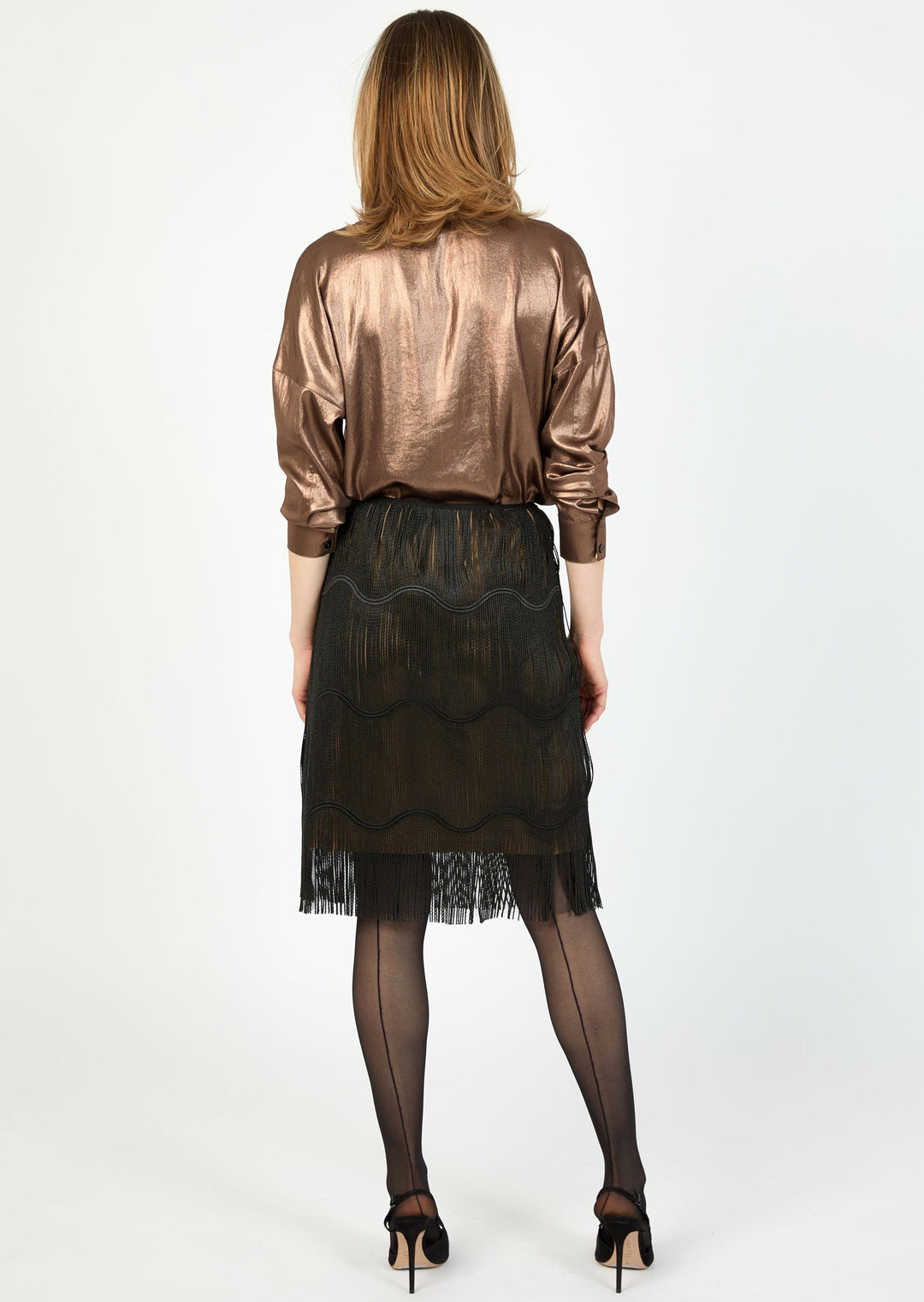 FOILED SATIN SHIRT