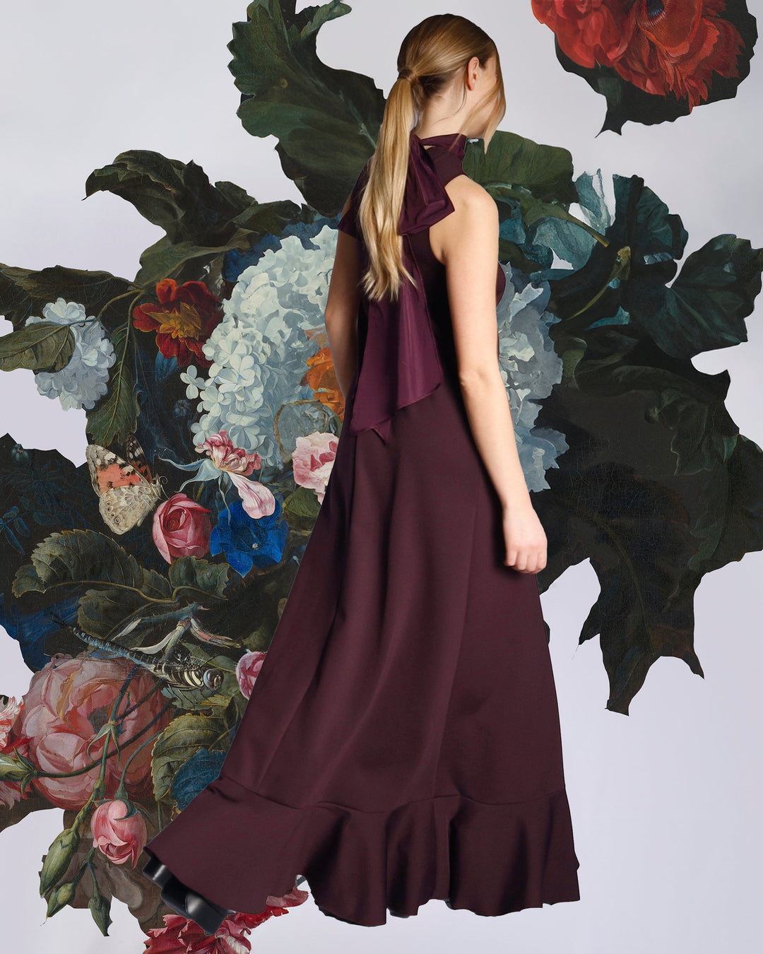 Maison Marie Saint Pierre | Dress | HAMZA | Plum | Aubergine