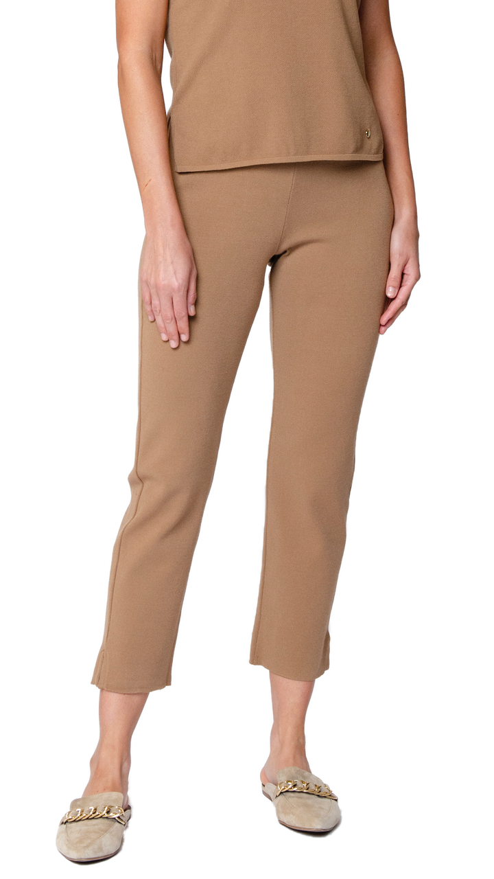 Alice Milano-Knit Slim Leg Pants; Mocha