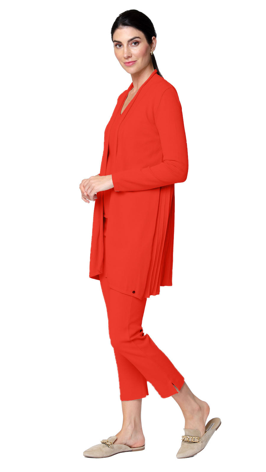 Alice Milano-Knit Slim Leg Pants; Bright Orange