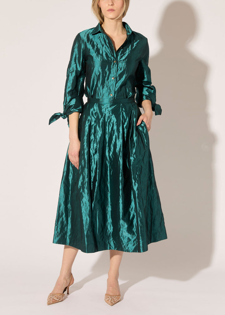 Metallic Taffeta Skirt - PREORDER