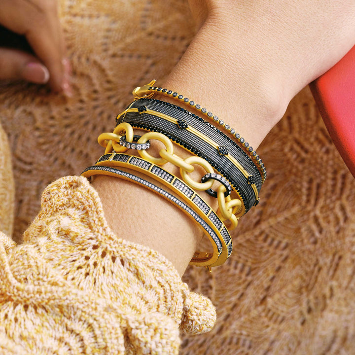 Black Pavé Hinge Bracelet