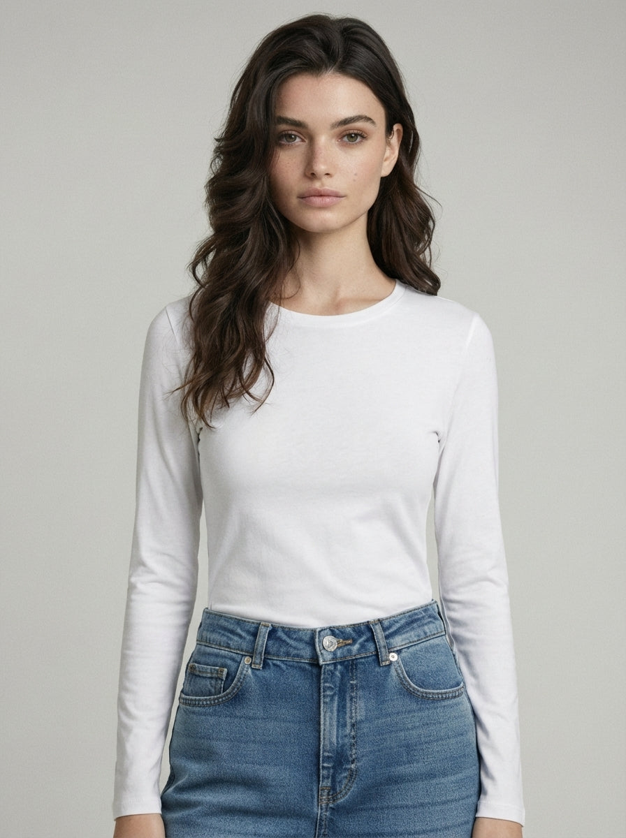 DELUXE COTTON L/S CREWNECK