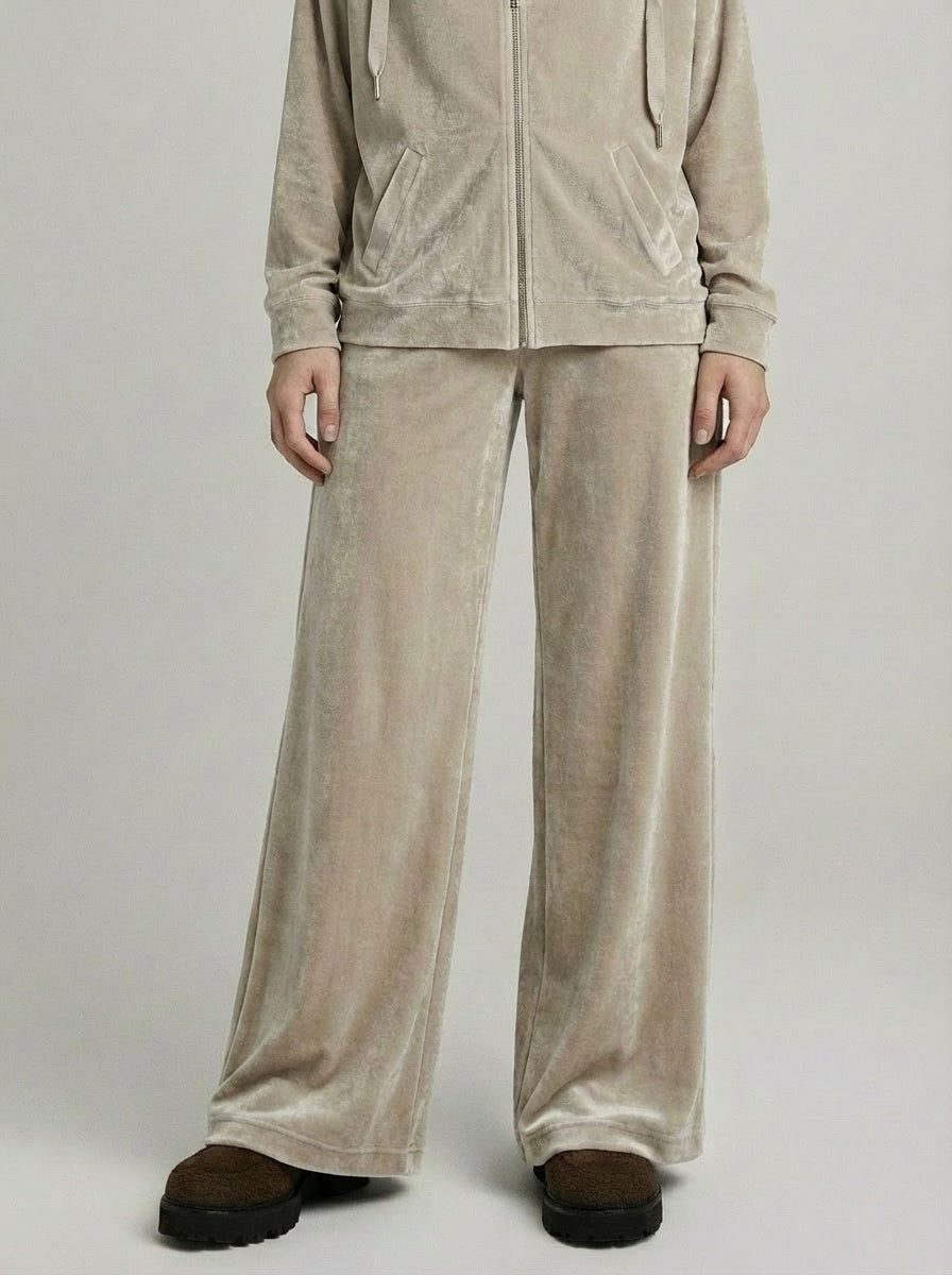 VELOUR WIDE LEG PANT