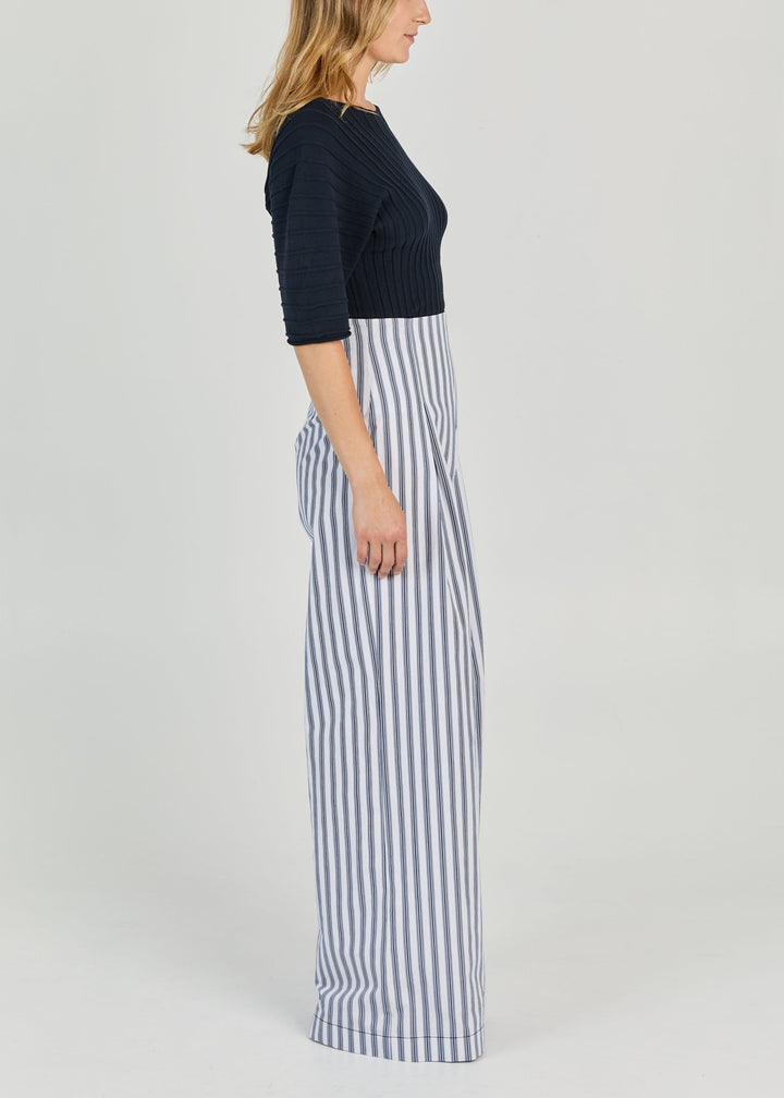 CABANA STRIPE HIGH WAIST WIDE LEG PANTS