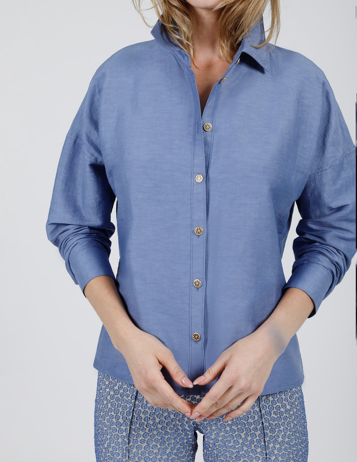 TEXTURED VISCOSE SHIRT