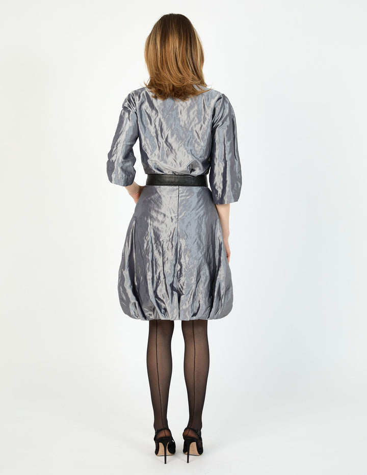 METALLIC TAFFETA SHIRT