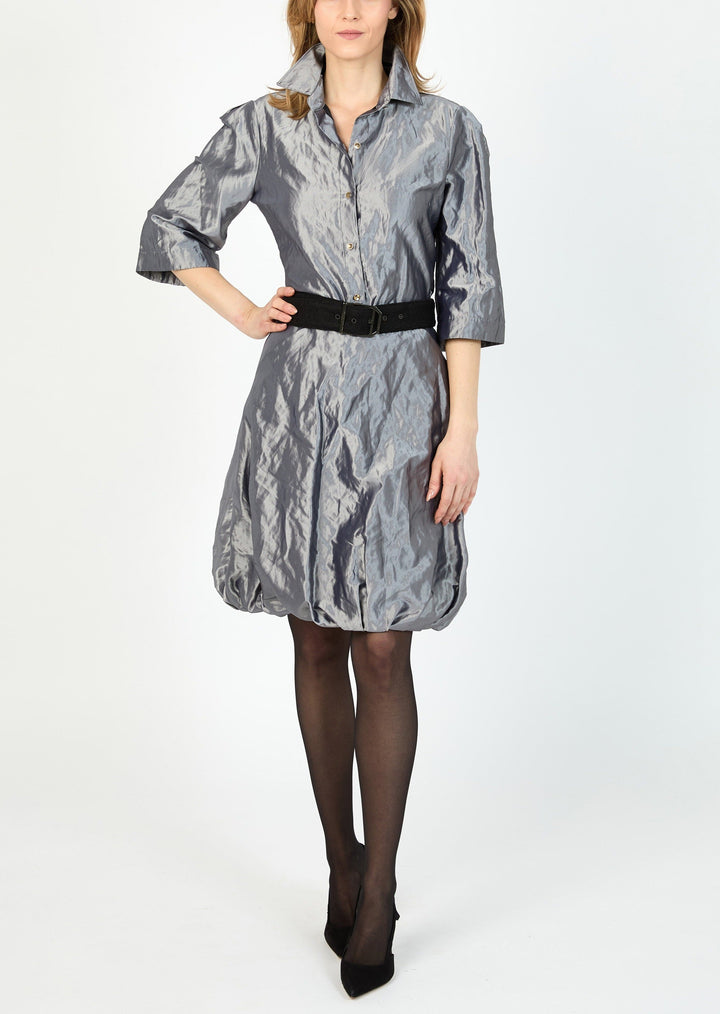 METALLIC TAFFETA SHIRT