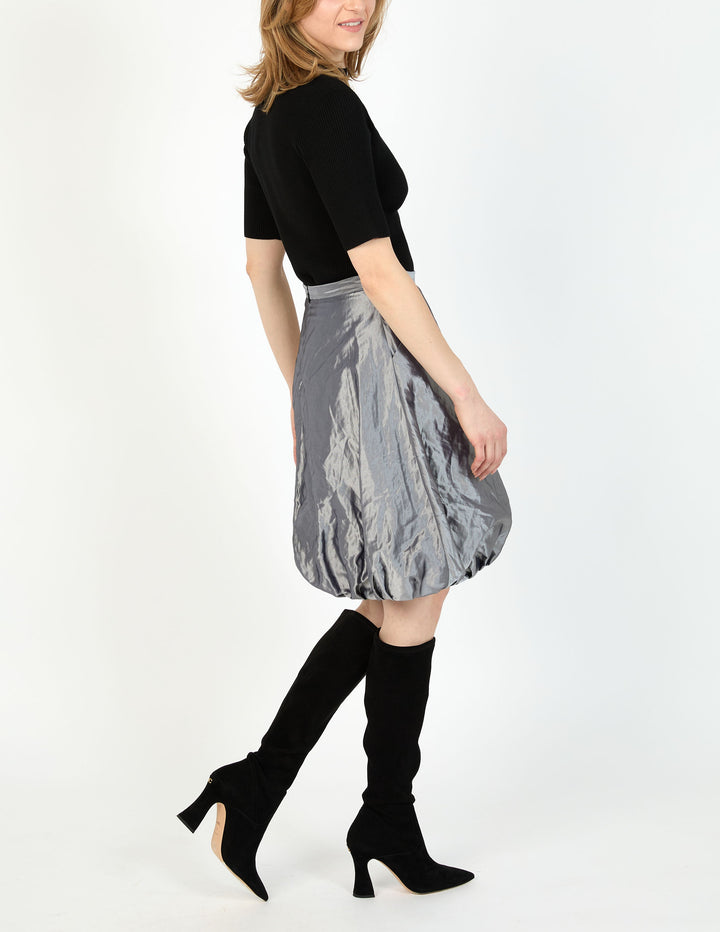 METALLIC TAFFETA BUBBLE SKIRT