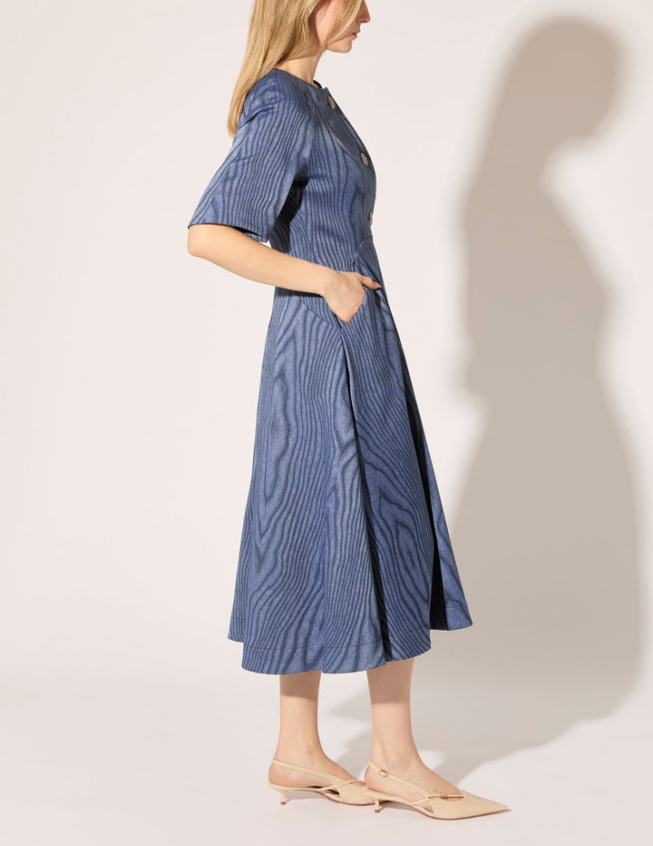 Moire Denim Dress - PREORDER