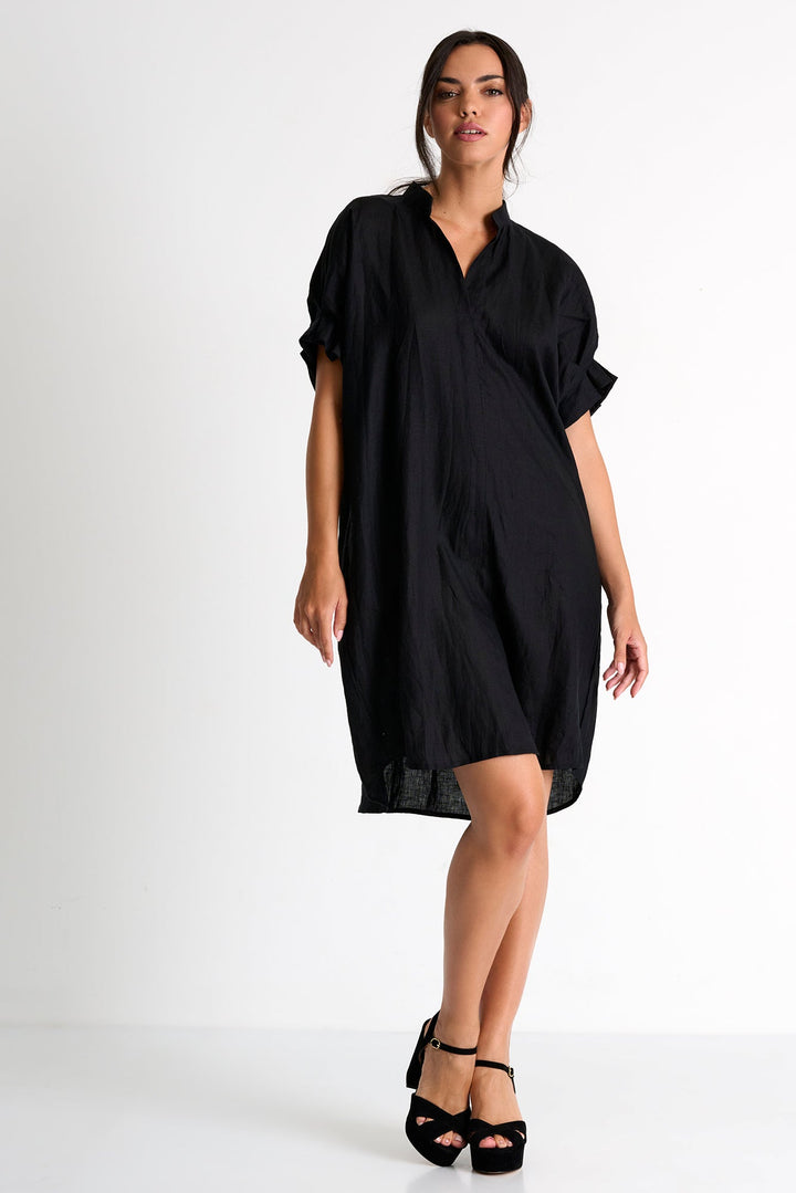 Linen Tunic Dress 02 / 800 Black