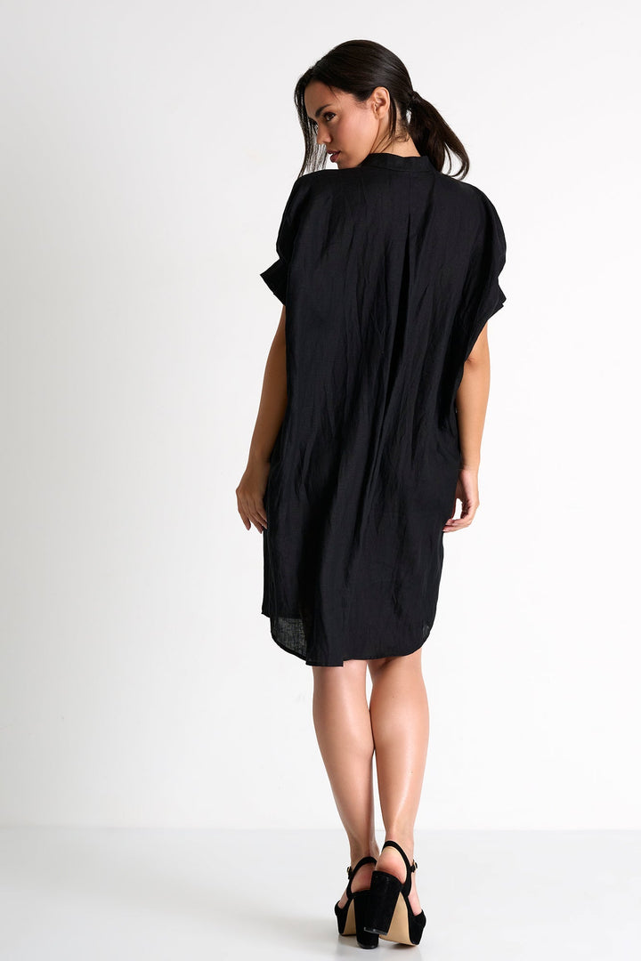 Linen Tunic Dress 02 / 800 Black