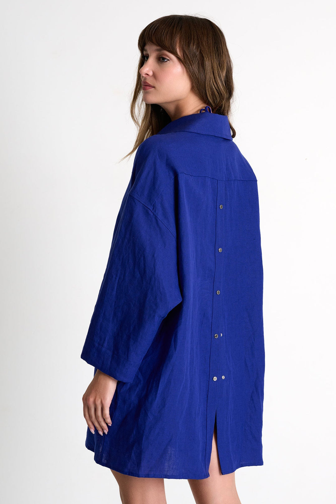 Linen Shirt 02 / 560 Blue Majorelle