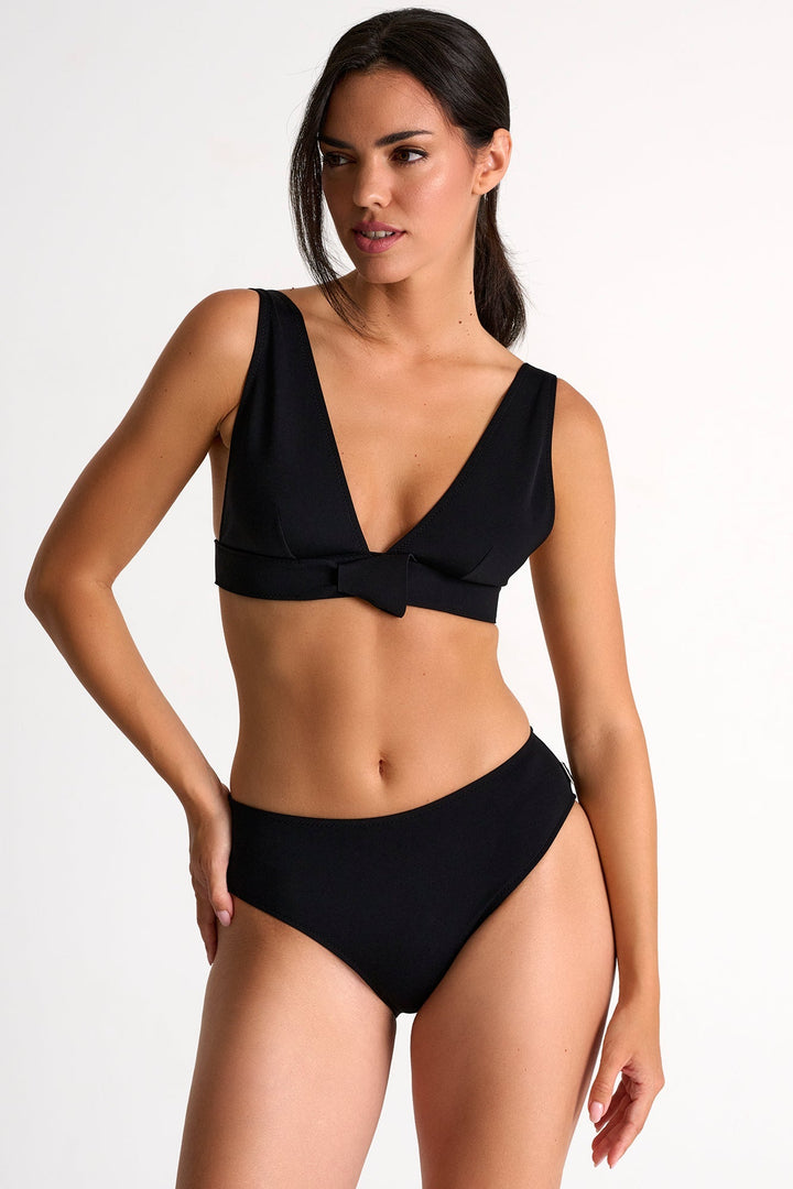 High-Waisted Hipster Bikini Bottom 04 / 800 Black