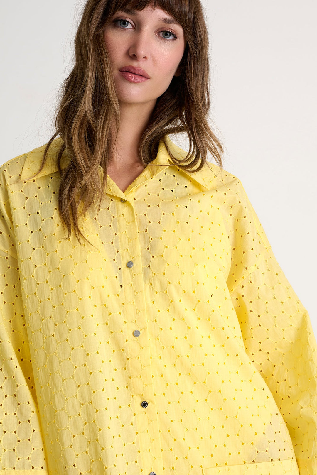 Embroidered Oversized Shirt - 42566-83-100