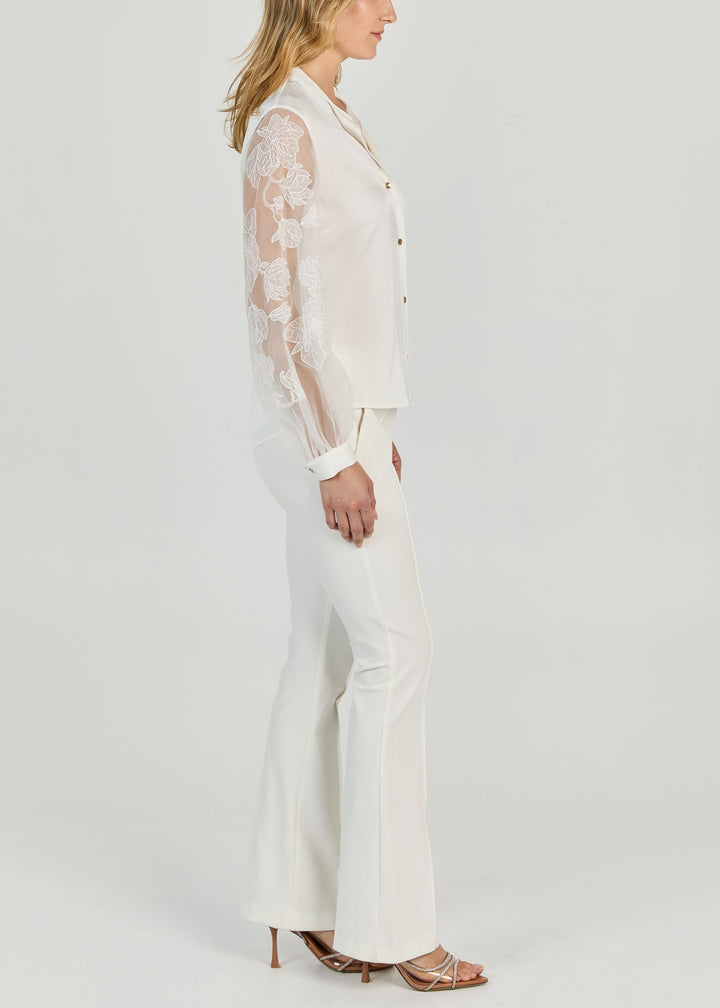 FLOR BLANCO EMBROIDERED BLOUSE