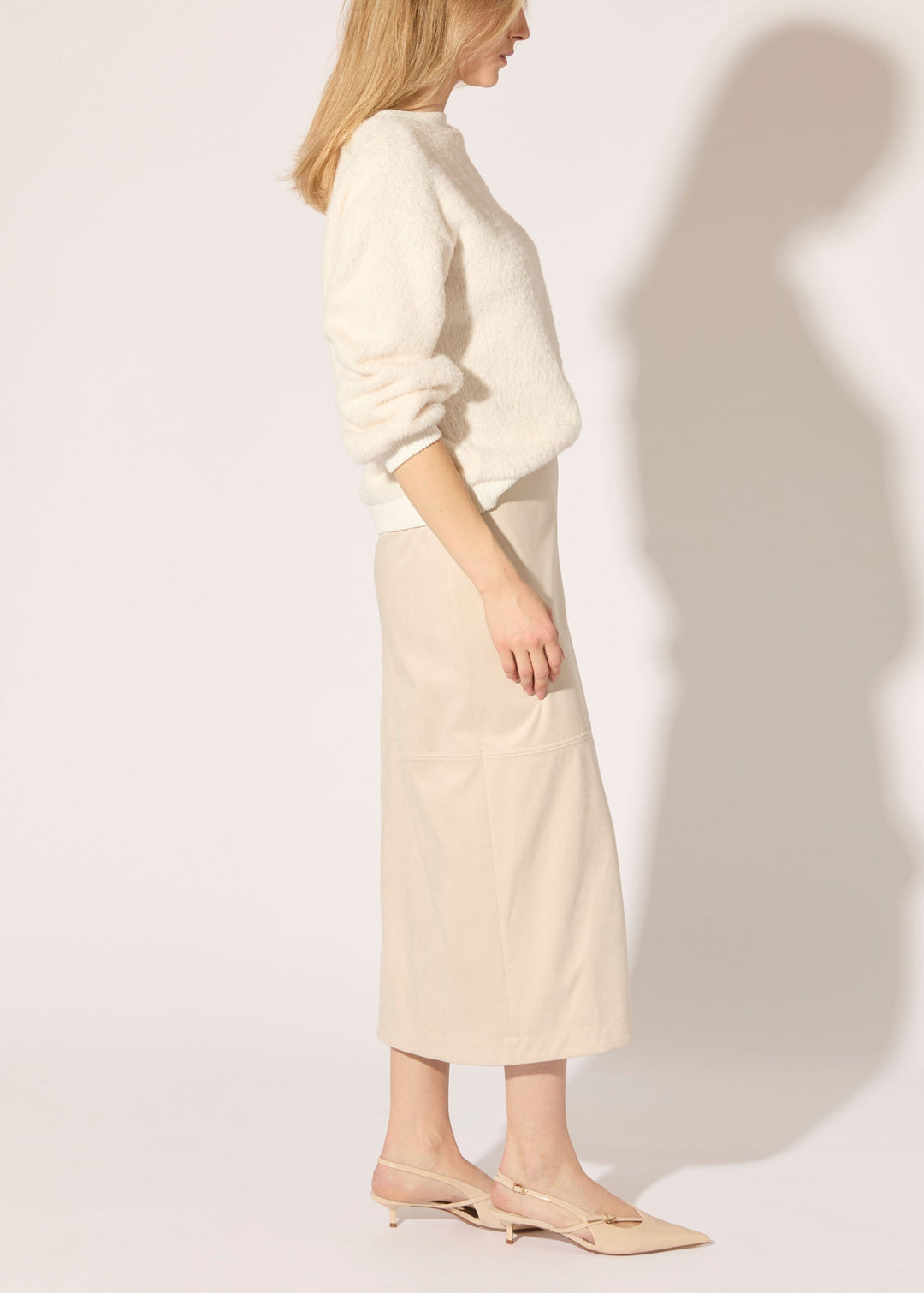 Luxe Chamois Midi Skirt - PREORDER
