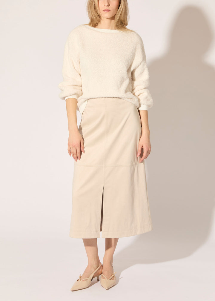 Luxe Chamois Midi Skirt - PREORDER