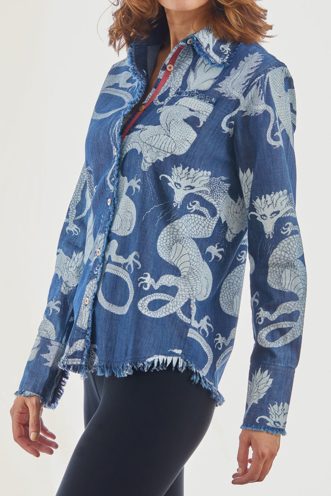 Cape Cod Shirt Denim with our Gorgeous Print