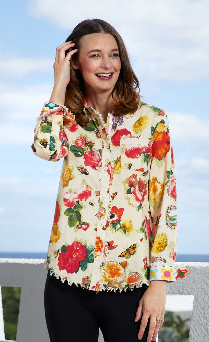 Cape Cod Tunic Botanical Print XS / 4949-R918