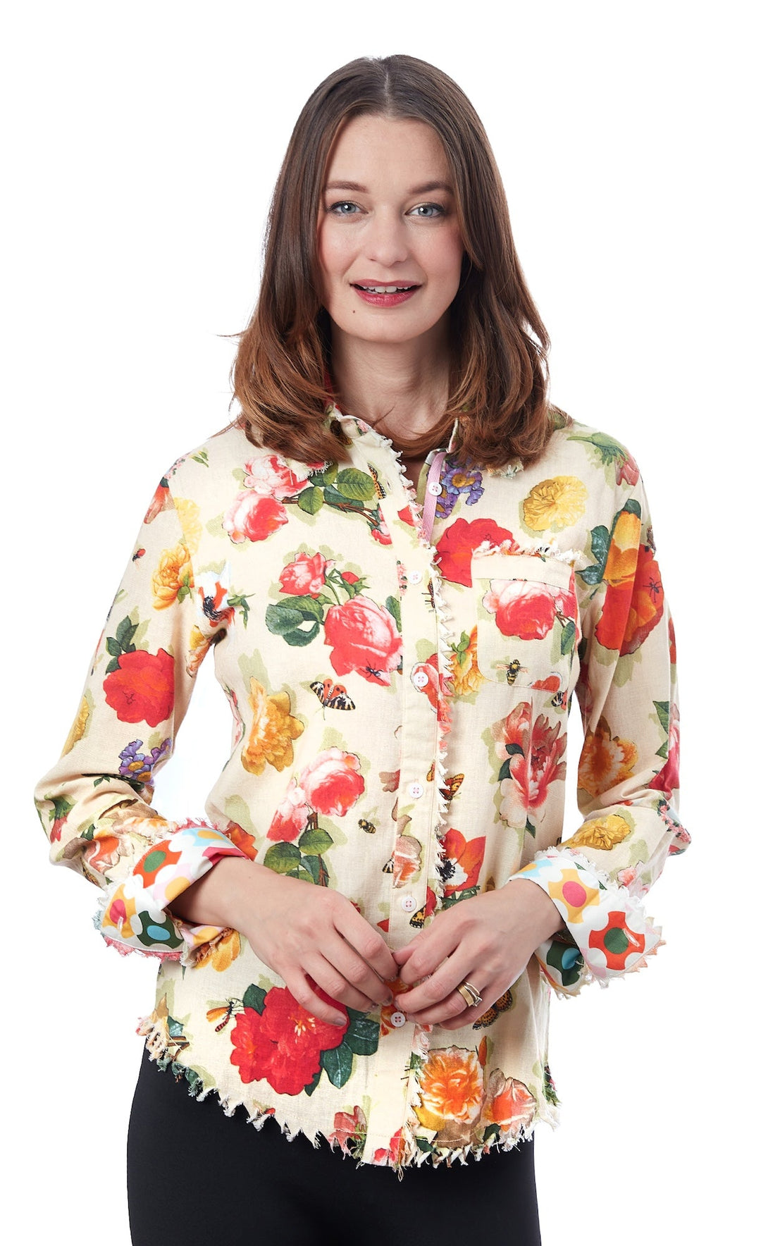 Cape Cod Tunic Botanical Print XS / 4949-R918