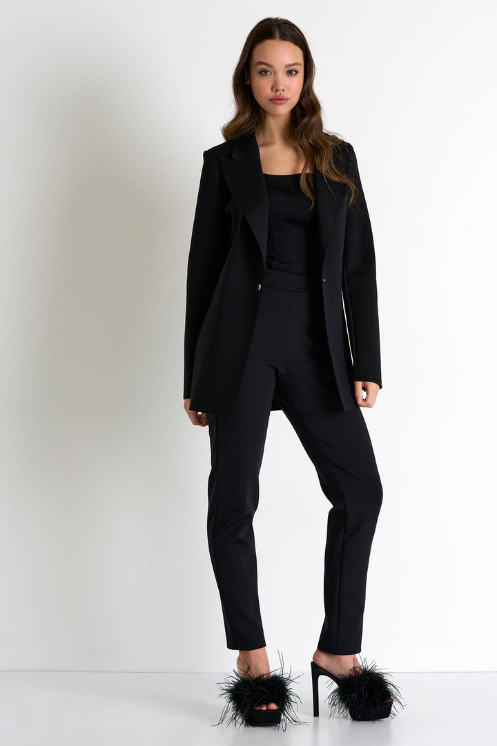 Classic Long Blazer - 52367-76-800 02 / 800 Caviar / 75% POLYAMIDE, 25% ELASTANE