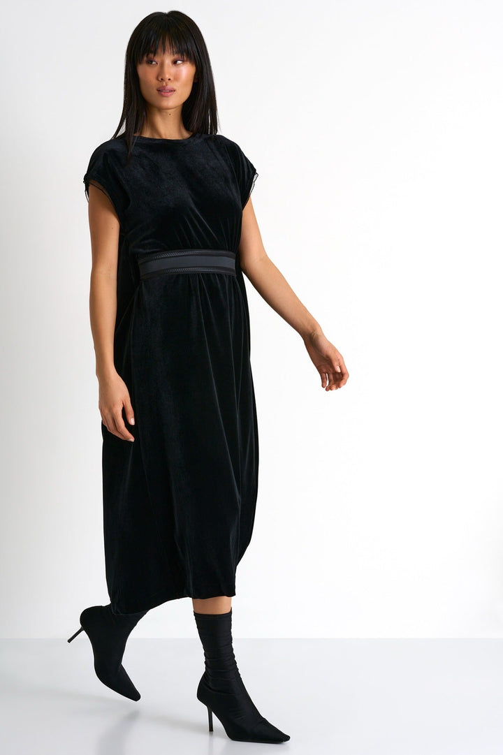 Sleeveless maxi velvet dress - 52388-69-800