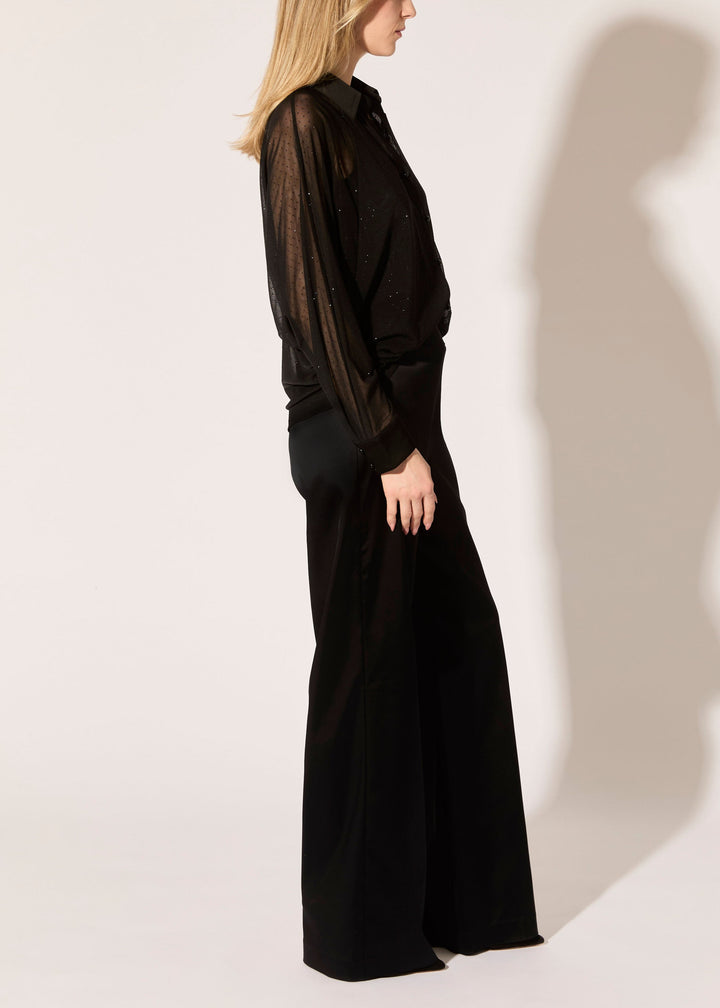 Stretch Satin Stovepipe Pants - PREORDER