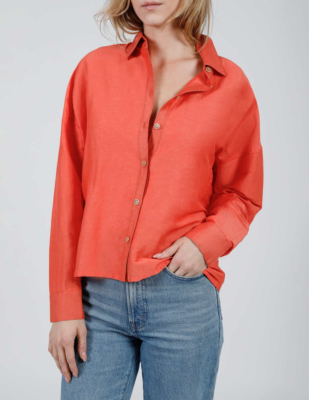 TEXTURED VISCOSE SHIRT