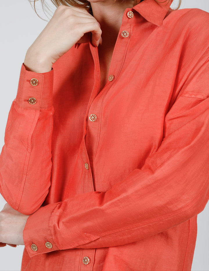 TEXTURED VISCOSE SHIRT