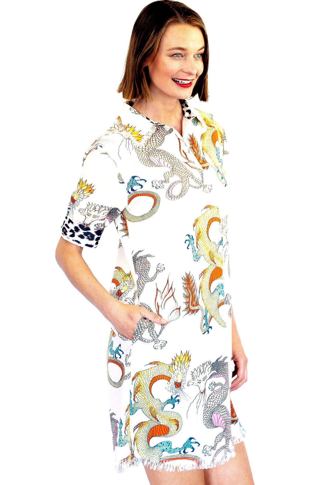 Chatham Dress Dragon Print