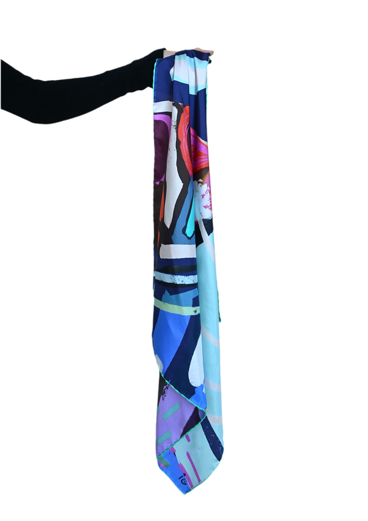 Silk Scarf Midnight Club - Double-Sided