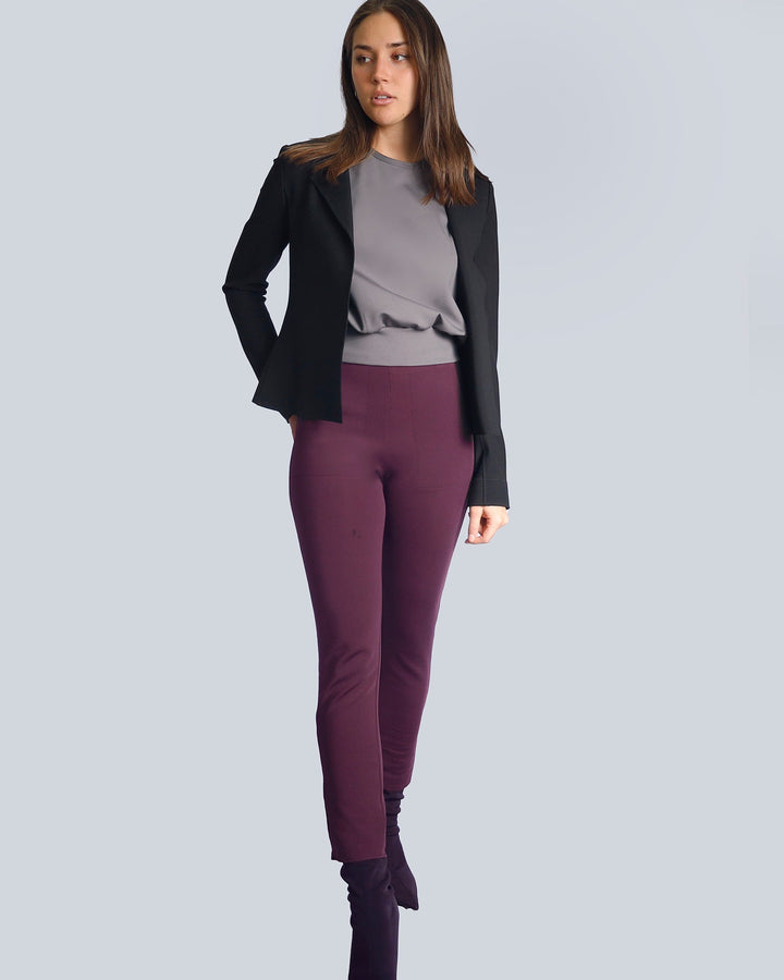 Maison Marie Saint Pierre | Jackets and Coats | ARIA | Black | Top | OKA3 | Pewter | Pants | HILL | Plum