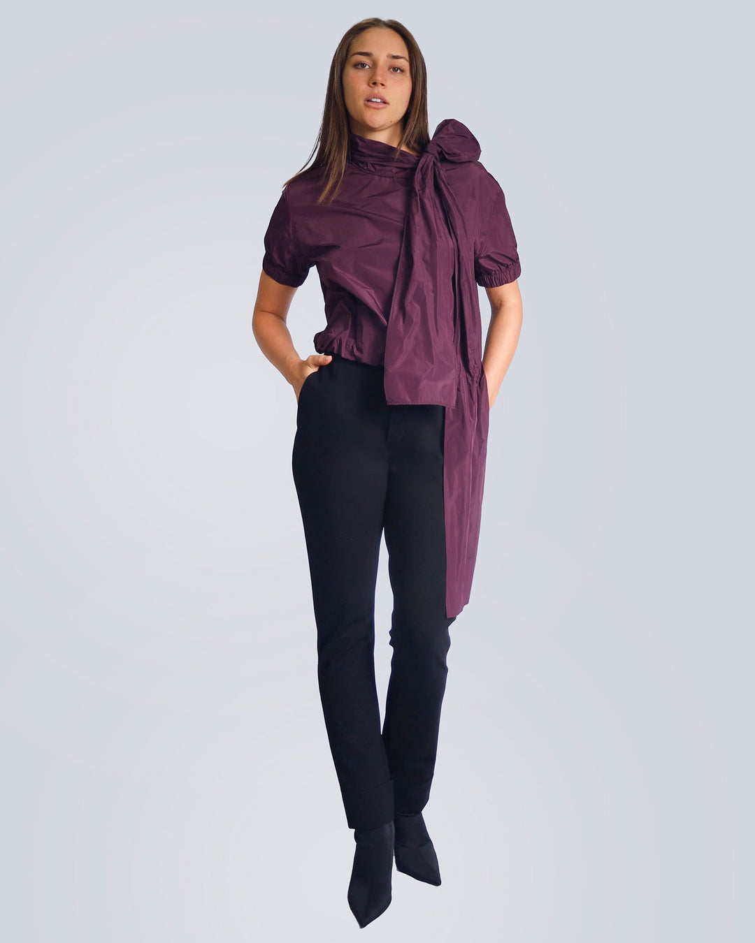 Maison Marie Saint Pierre | Top | HOYT | Aubergine | Pants | HASKELL | Black