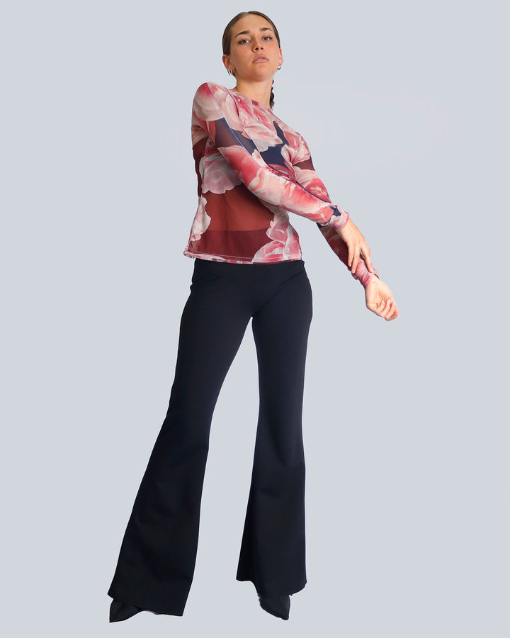 Maison Marie Saint Pierre | Pants | HOWARD | Black | Top | HANTONIME | Peonies