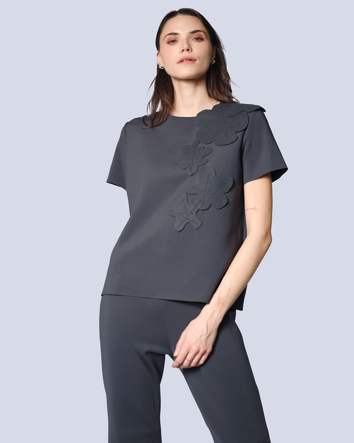 Maison Marie Saint Pierre | Top | HAILEY | Dark Charcoal