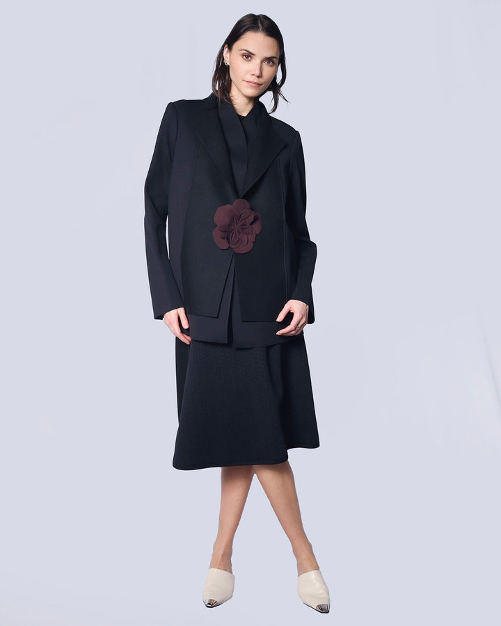 Maison Marie Saint Pierre | Jacket | HILDRED | Black | Skirt | HIZOR | Black | Brooch | HAMELOT5 | Plum