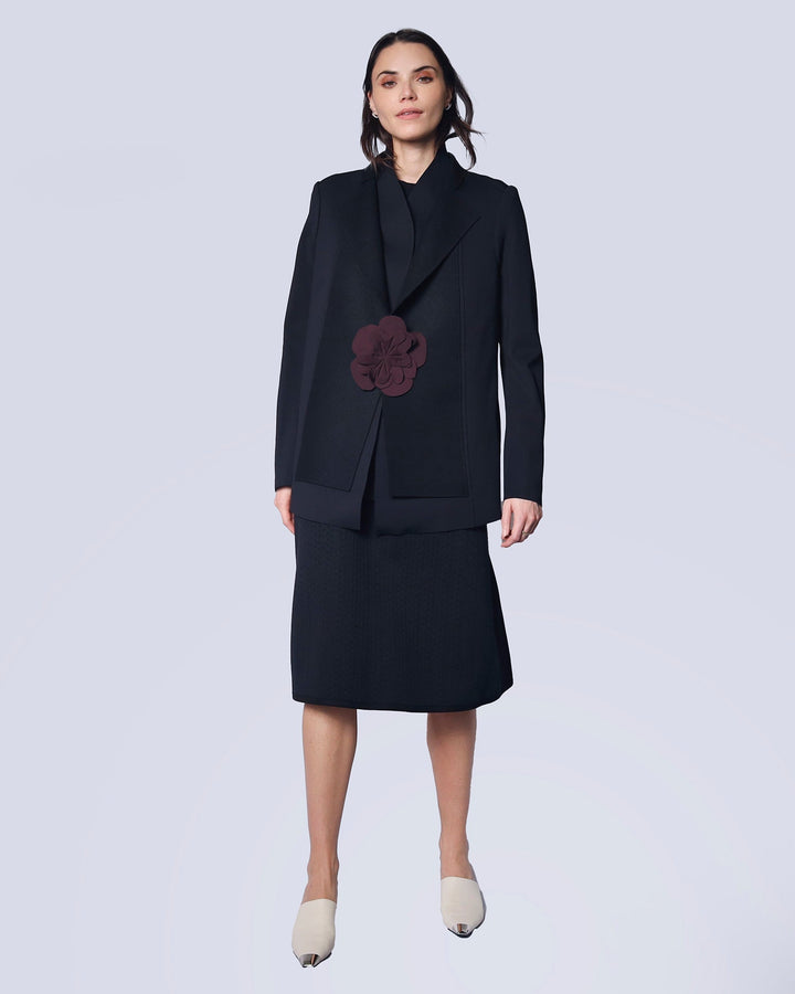 Maison Marie Saint Pierre | Jacket | HILDRED | Black | Skirt | HIZOR | Black | Brooch | HAMELOT5 | Plum