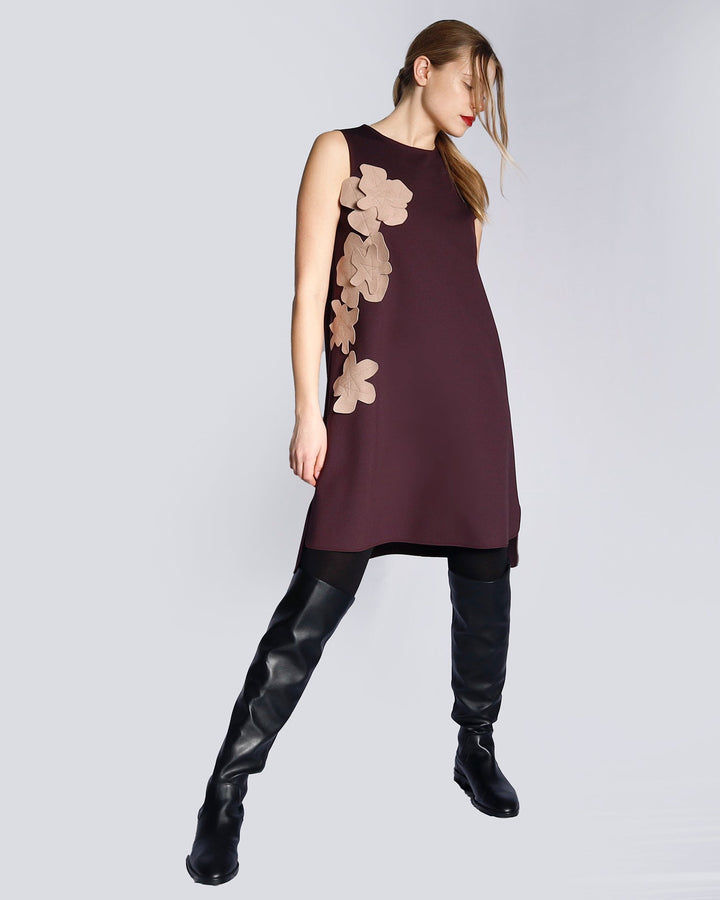 Maison Marie Saint Pierre | Dress | HOLDEN | Plum | Camel