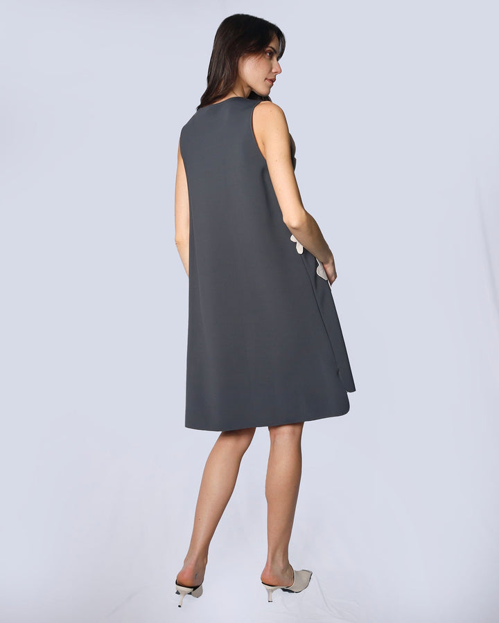 Maison Marie Saint Pierre | Dress | HOLDEN | Dark Charcoal 