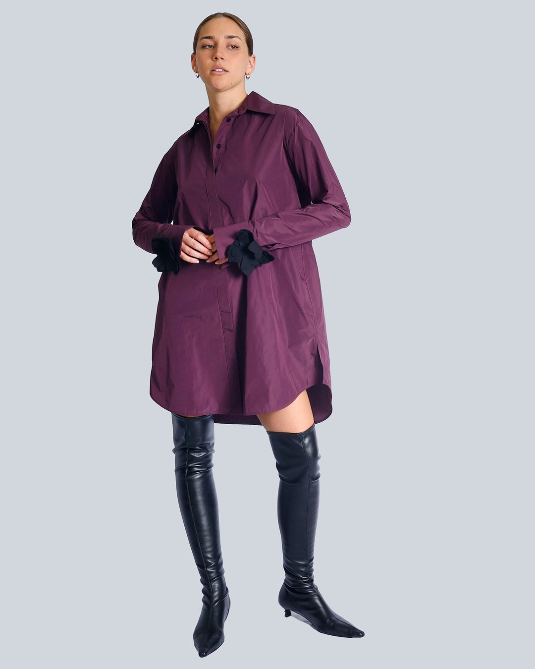 Maison Marie Saint Pierre | Dress | HEIKEL | Aubergine | Black