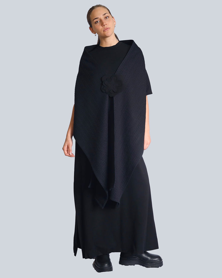 Maison Marie Saint Pierre | Scarf | HARDIN | Black | Dress | HOSANAME | Black | Brooch | HAMELOT2 | Black