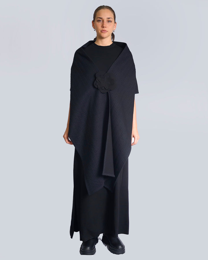 Maison Marie Saint Pierre | Scarf | HARDIN | Black | Dress | HOSANAME | Black | Brooch | HAMELOT2 | Black