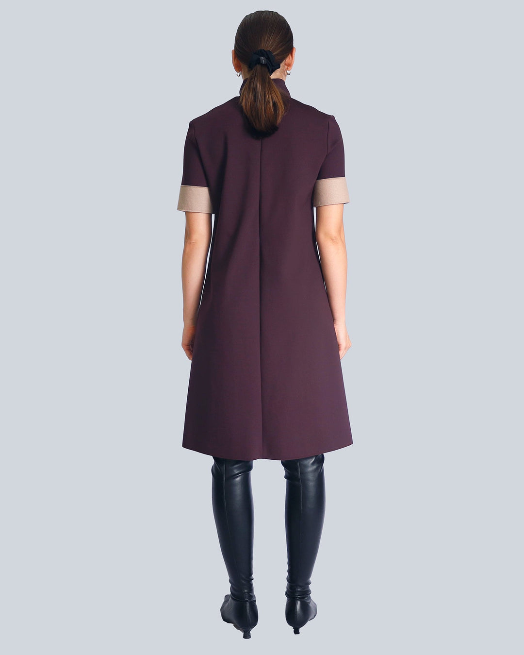 Maison Marie Saint Pierre | Dress | HUXTON | Plum | Camel