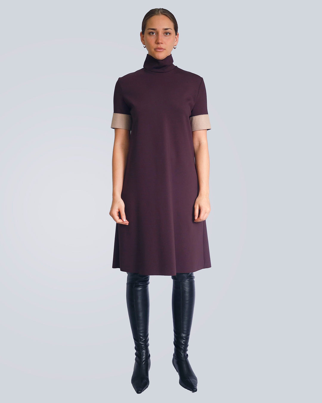 Maison Marie Saint Pierre | Dress | HUXTON | Plum | Camel