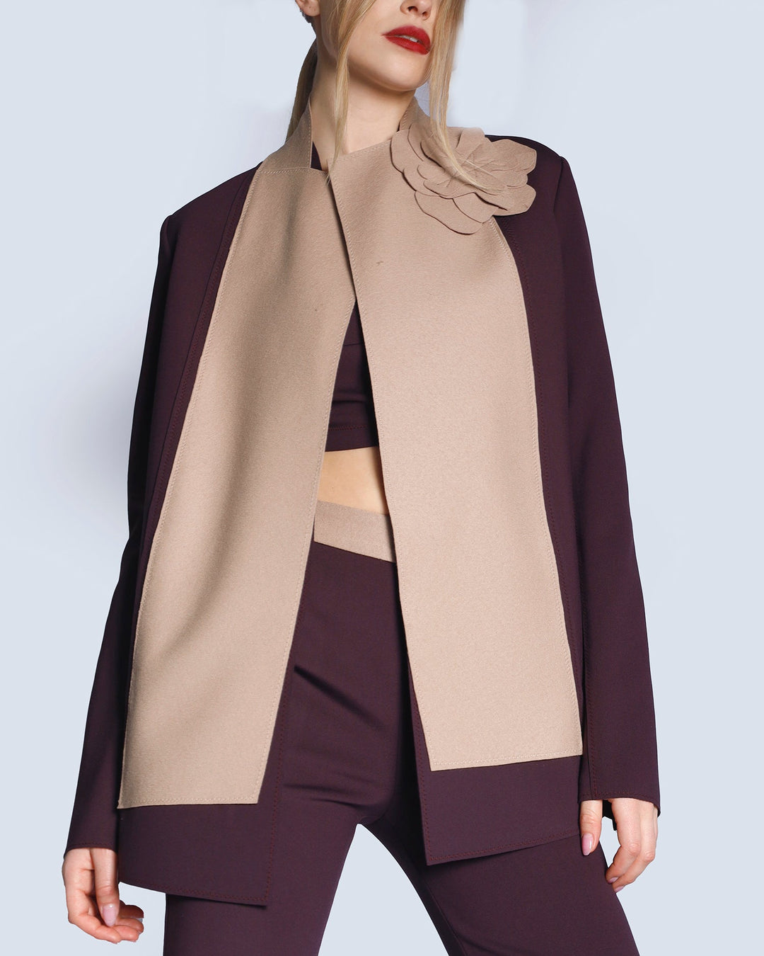 Maison Marie Saint Pierre | Jacket | HILDRED | Plum | Camel