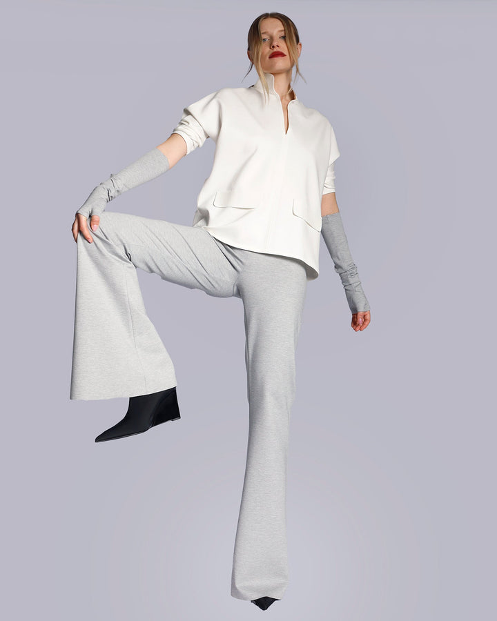 Maison Marie Saint Pierre | Pants | HOWARD | Light Grey Mixte | Top | HELMA | White