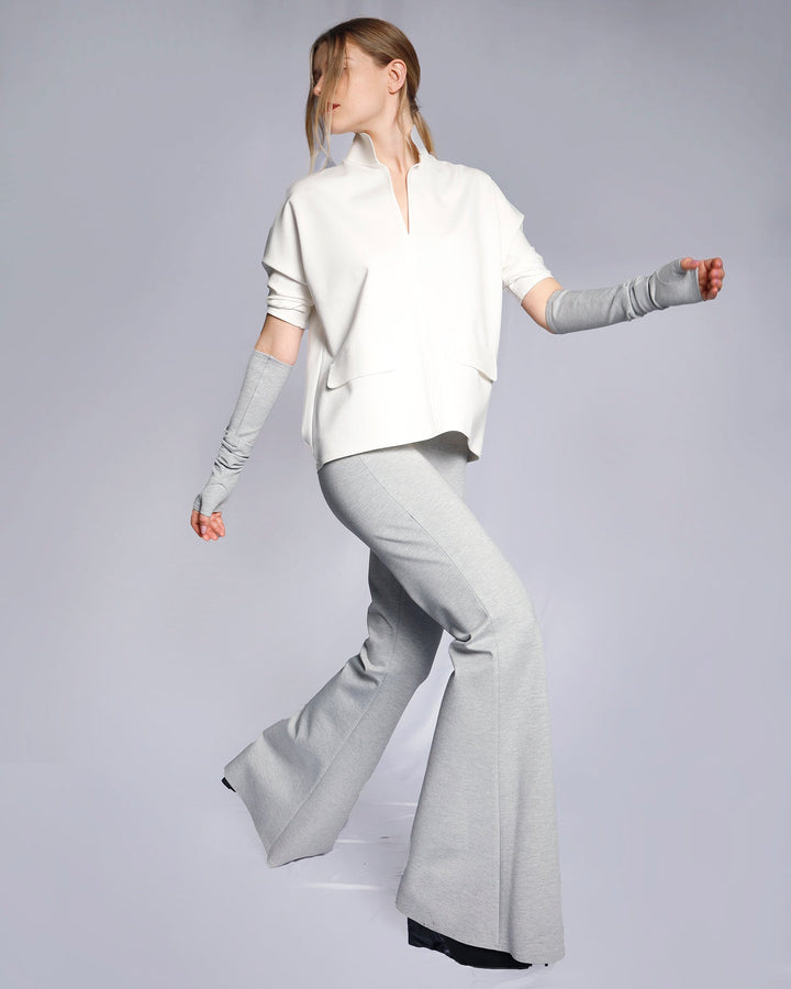 Maison Marie Saint Pierre | Pants | HOWARD | Light Grey Mixte | Top | HELMA | White